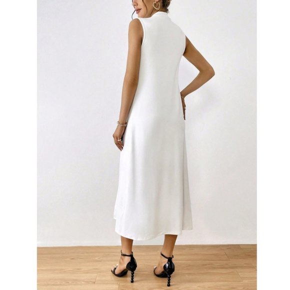 Contemporary Mock Neck Sleeveless Dress - Picture 5 of 5